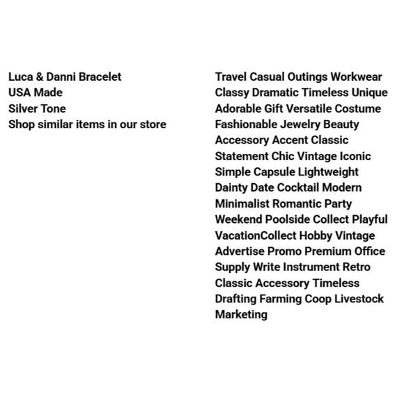 Luca & Danni Bracelet USA Silver Tone Iconic Weekend Poolside Gift Vacation - Picture 2 of 6